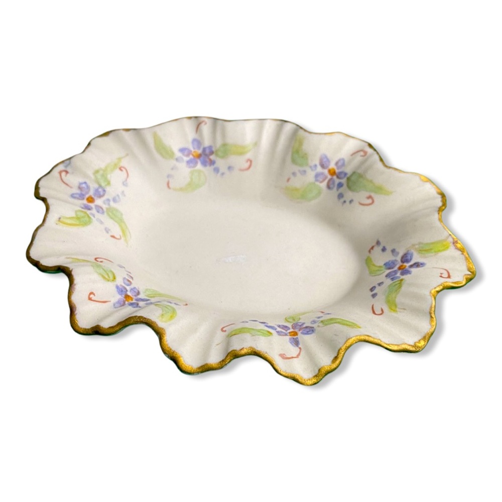 1960s hand painted trinket dish